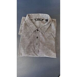Travis Mathews grey short sleeve polo‎ shirt size Large